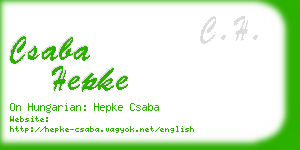 csaba hepke business card